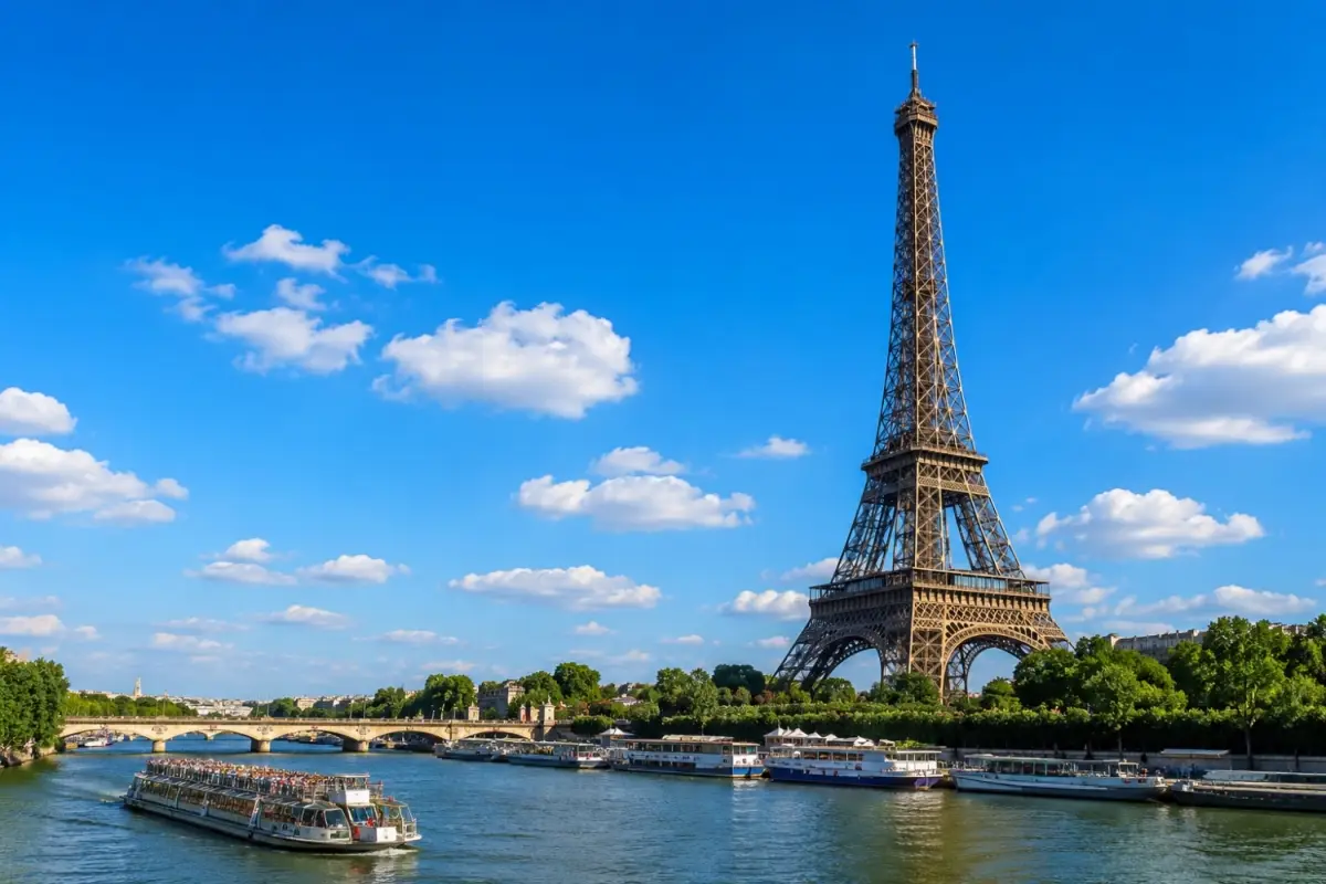 Rising above the skyline of Paris, the Eiffel Tower is one of the most recognizable landmarks in the world and an essential stop for travelers visiting the French capital.