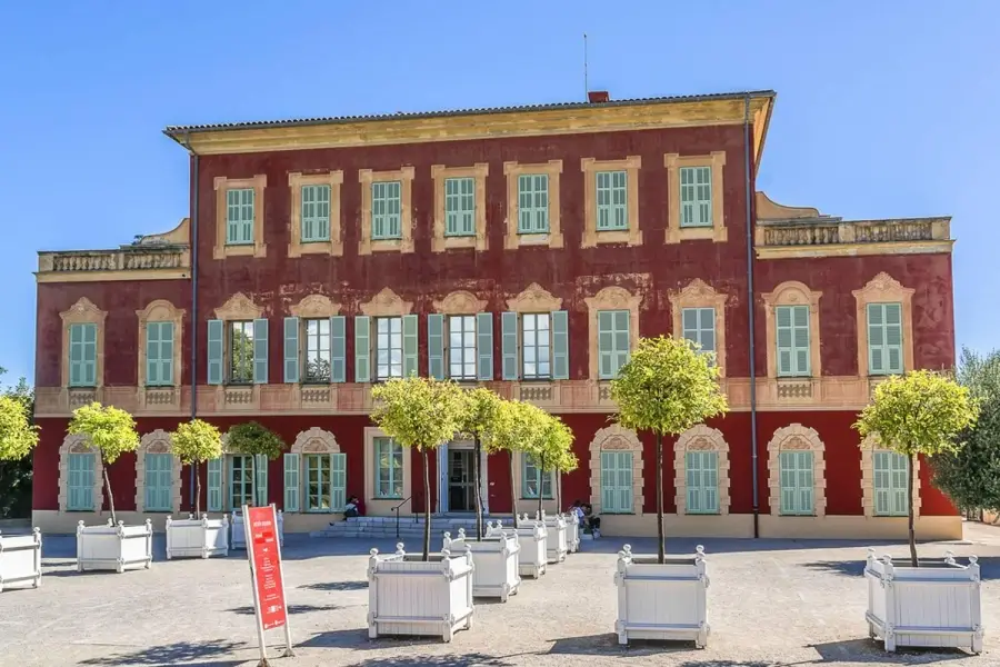 Musee Matisse in Nice France, a historic red villa museum in Cimiez.