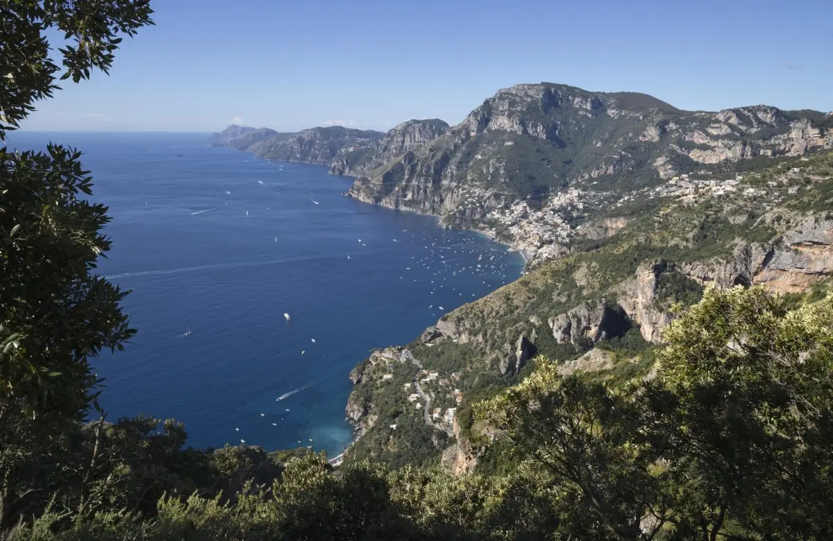 Path of the Gods offers panoramic views overlooking the Amalfi Coast.
