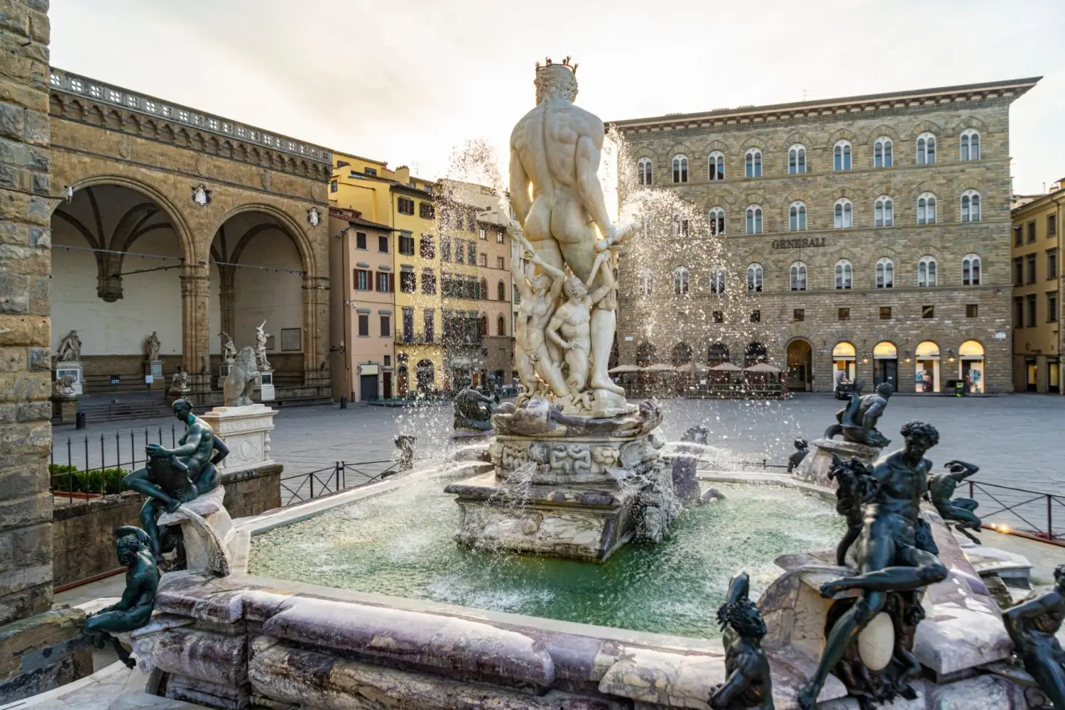 The Fountain of Neptune in Florence’s Piazza della Signoria was commissioned by Cosimo I de' Medici in 1559.