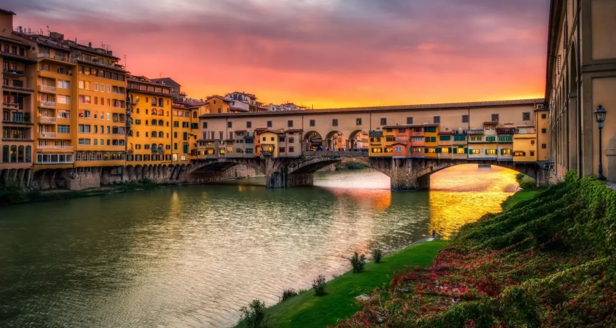 Spanning the Arno River in the heart of Florence, Ponte Vecchio is one of Italy’s most recognizable landmarks and one of the most photographed bridges in Europe.