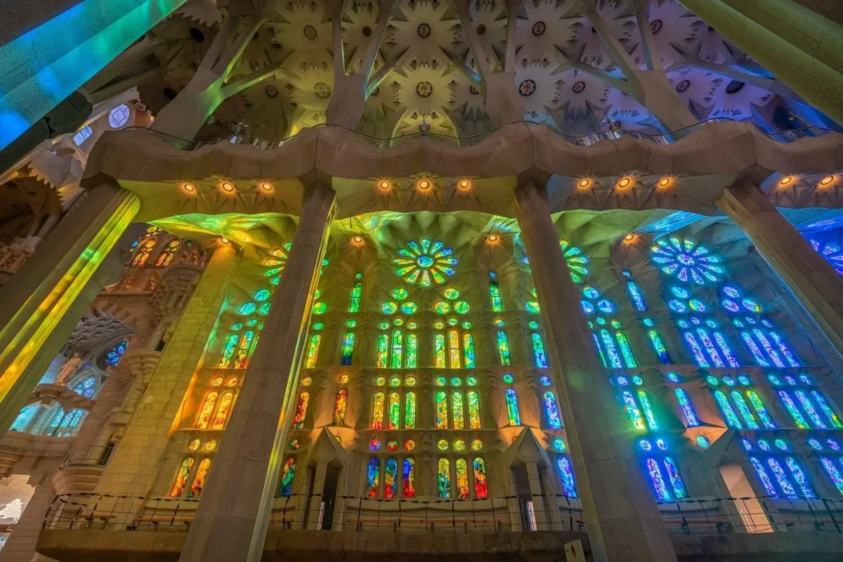 The interior of Sagrada Familia, an extraordinary expression of imagination, faith and architectural ambition.